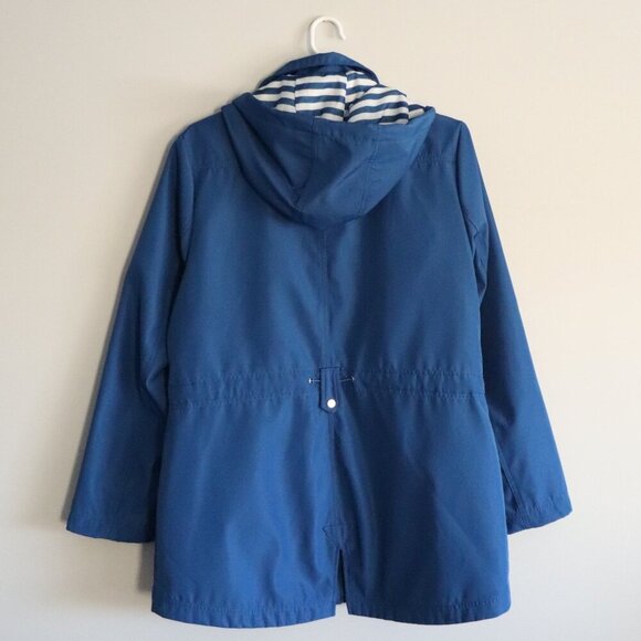 Northern Reflections Women's M Blue Hooded Full Zip Lined Rain Coat Jacket - Picture 2 of 16